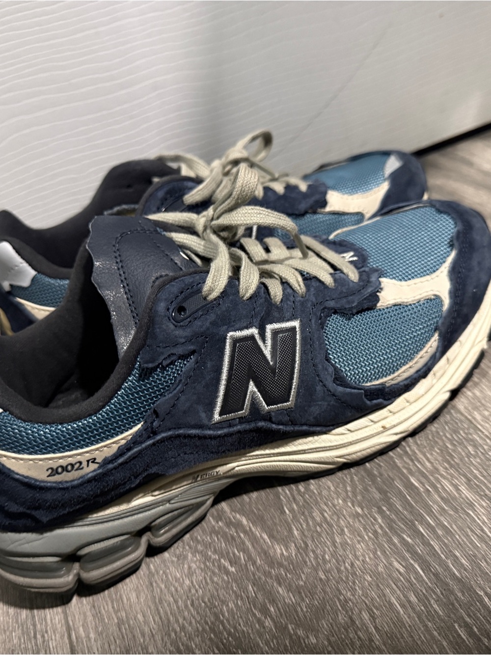 New Balance Kids Navy and Light Blue Running Sneakers